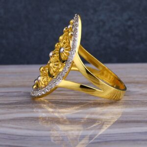 22KT CZ  Gold Diamond Fancy Ladies  Long  Ring LLR291