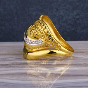 22KT CZ  Gold Diamond Delicate Ladies  Long  Ring LLR289