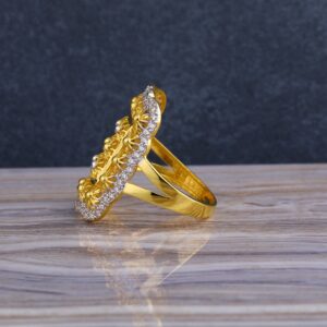22KT CZ  Gold Diamond  Designer Ladies  Long  Ring LLR288