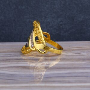 22KT CZ  Gold Diamond Classic Ladies  Long  Ring LLR287