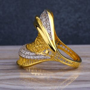 22KT CZ  Gold Hallmark Fancy Women's  Long  Ring LLR283