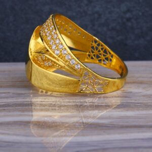 22KT CZ  Gold Hallmark  Exclusive Women's Long  Ring LLR282