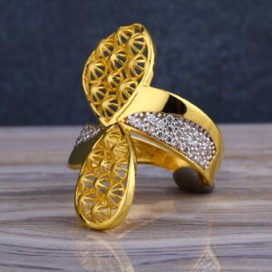 22KT CZ  Gold Hallmark Delicate  Women's Long  Ring LLR281