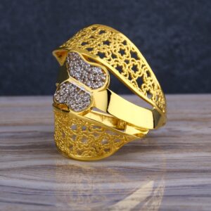 22KT CZ  Gold Hallmark Designer Women's Long  Ring LLR280