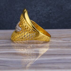 22KT CZ  Gold Hallmark Classic Women's Long  Ring LLR279
