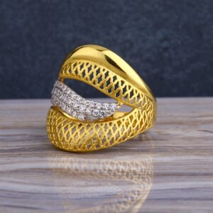 22KT CZ  Gold Hallmark Classic Women's Long  Ring LLR279