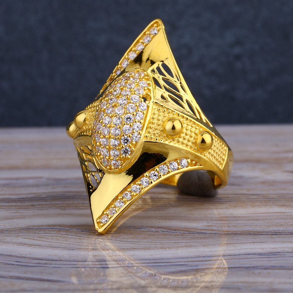 22KT CZ  Gold Stylish Ladies Long  Ring LLR277