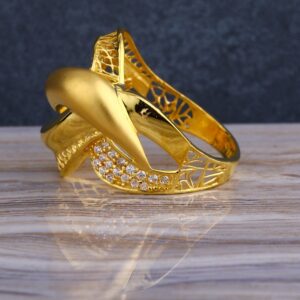 22KT CZ  Gold Gorgeous Ladies Long  Ring LLR276