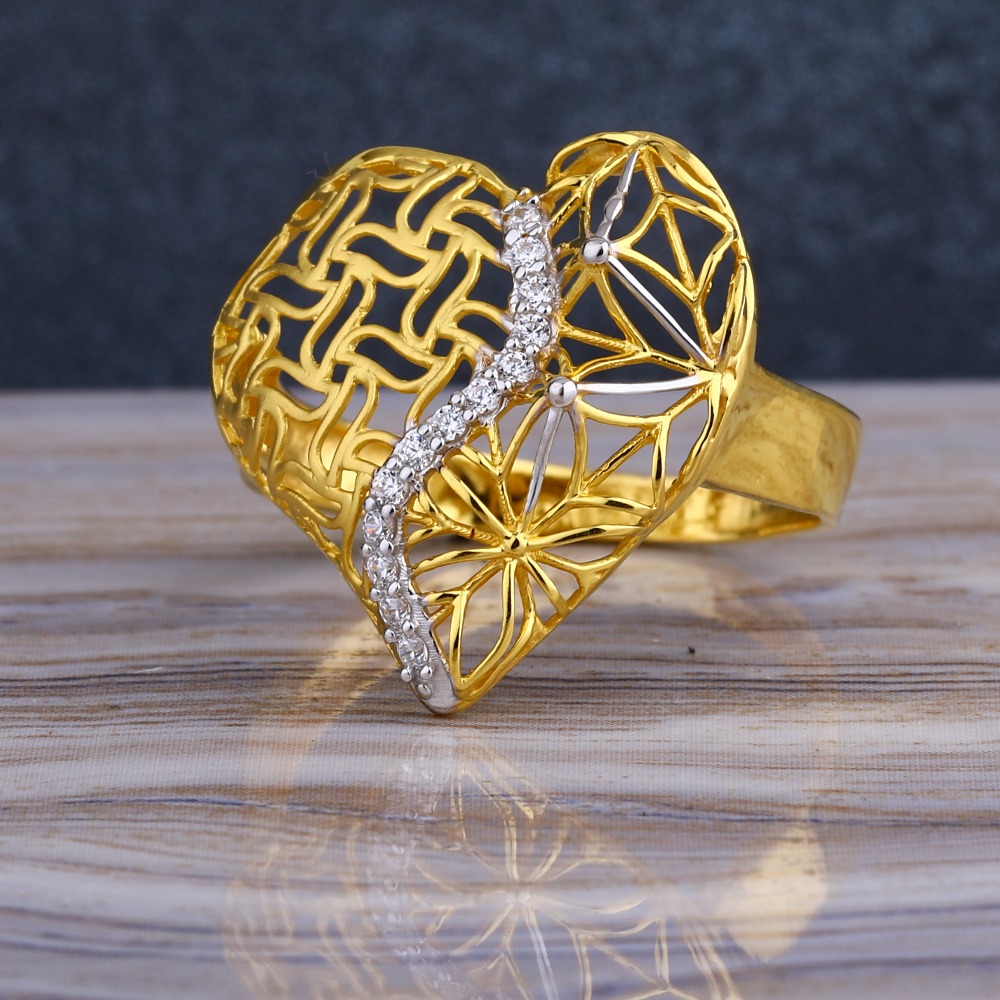 22KT CZ  Gold Exclusive Ladies Long  Ring LLR274