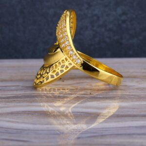 22KT CZ  Gold Delicate Ladies Long  Ring LLR273
