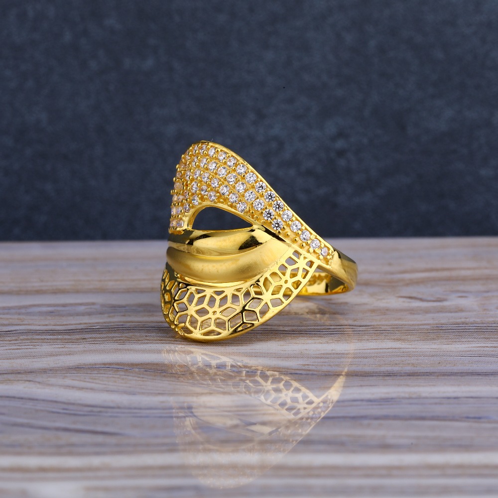 22KT CZ  Gold Delicate Ladies Long  Ring LLR273