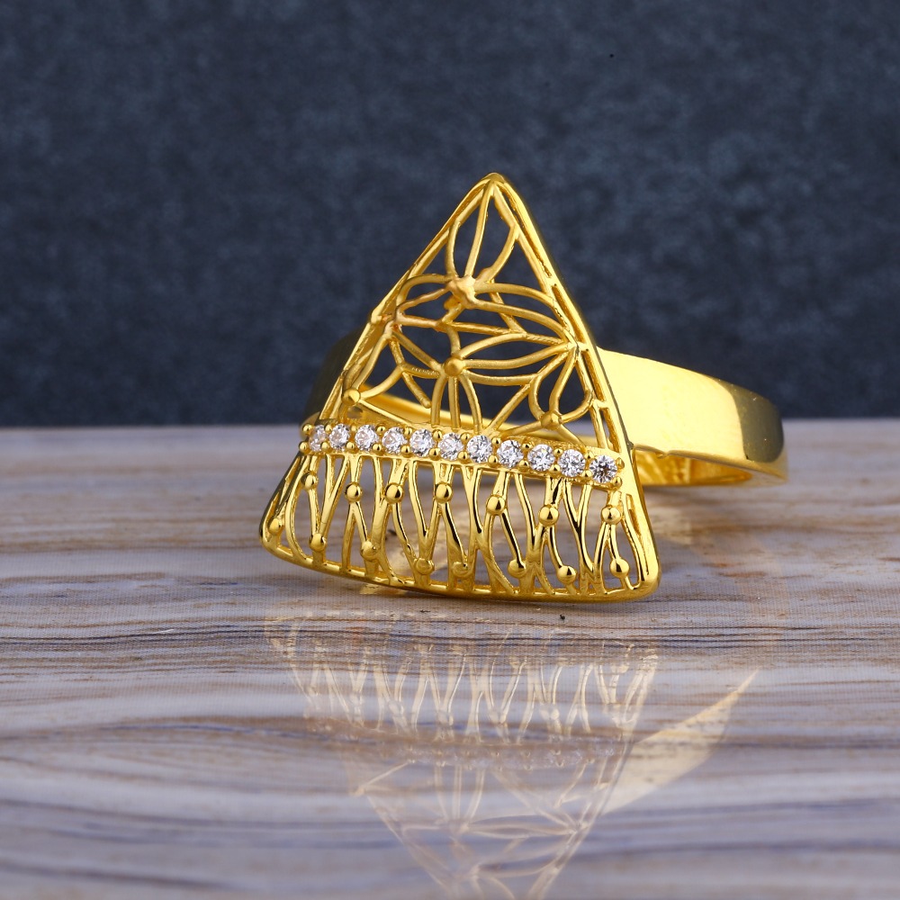 22KT CZ  Gold Designer Ladies Long  Ring LLR272