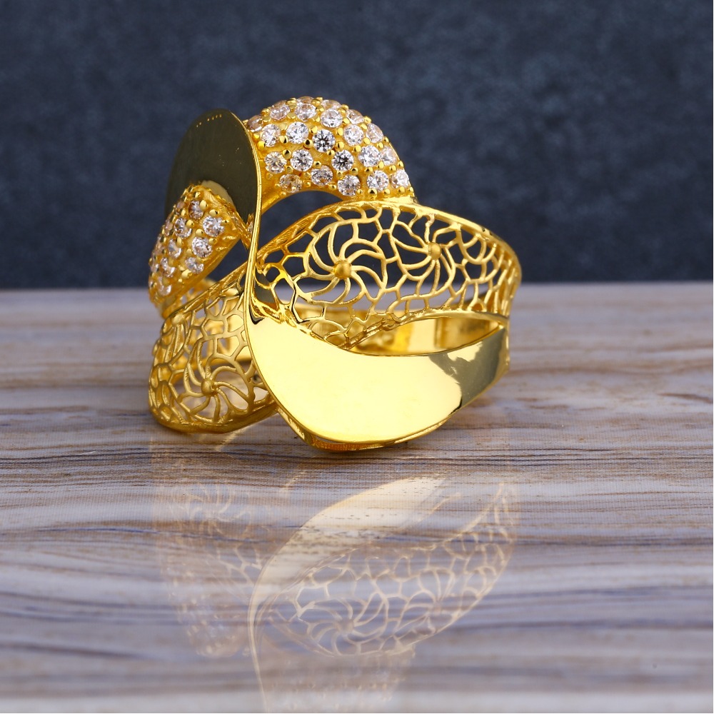 22KT CZ  Gold Ladies Long  Ring LLR270