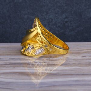 916 CZ  Gold  Fancy Hallmark Women's Long  Ring LLR267