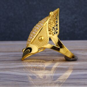 916 CZ  Gold Exclusive Hallmark Women's Long  Ring LLR266