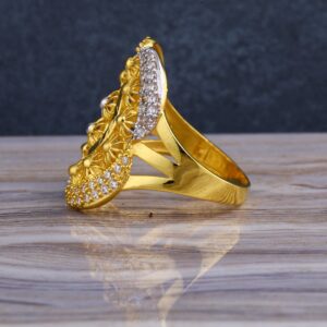 916 CZ  Gold Delicate Hallmark Women's Long  Ring LLR265