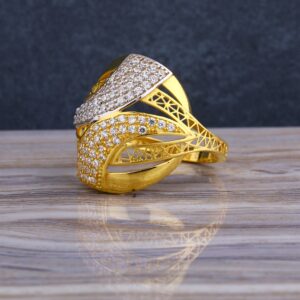 916 CZ  Gold Designer Hallmark Women's Long  Ring LLR264