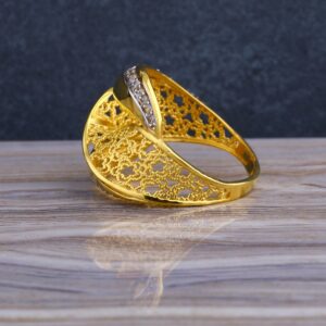 916 Gold Ladies Classic Long  Ring LLR255