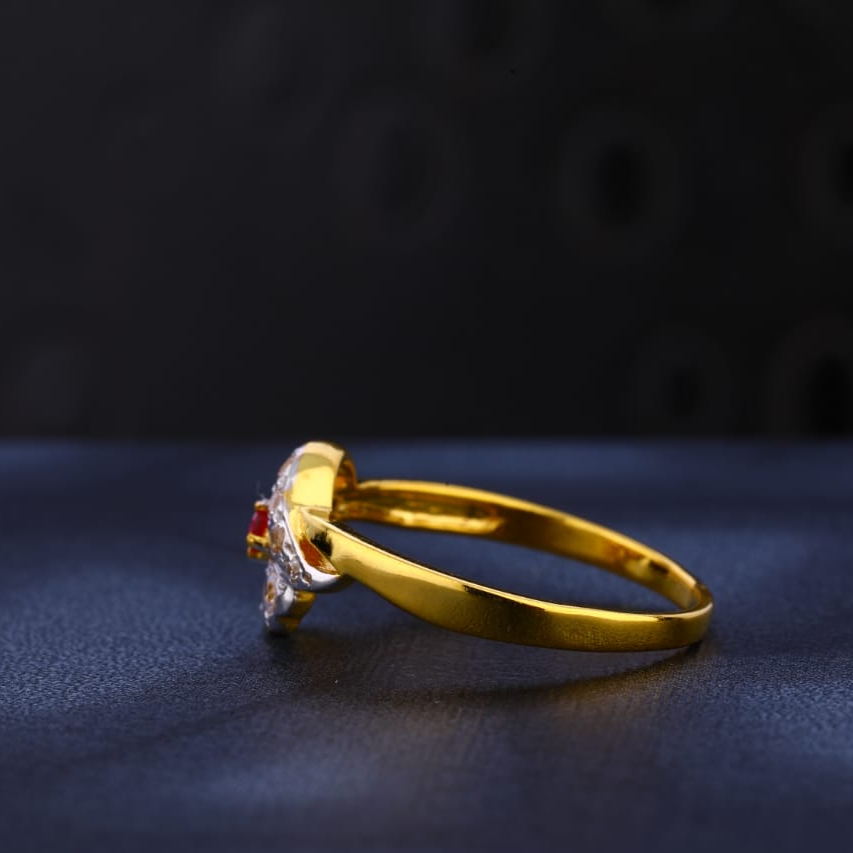 916 Gold Hallmark Ladies Ring LR1001 - Image 2