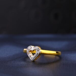 22KT CZ Gold Hallmark Stylish Ladies Ring LR1028