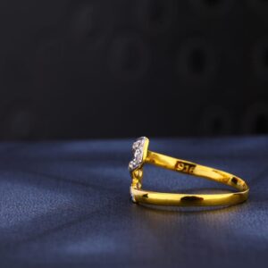 22KT CZ Gold Hallmark Fancy Ladies Ring LR1018