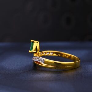 22KT CZ Gold Hallmark Designer Ladies Ring LR1020