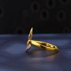 22KT CZ Gold Classic Ladies Ring LR985