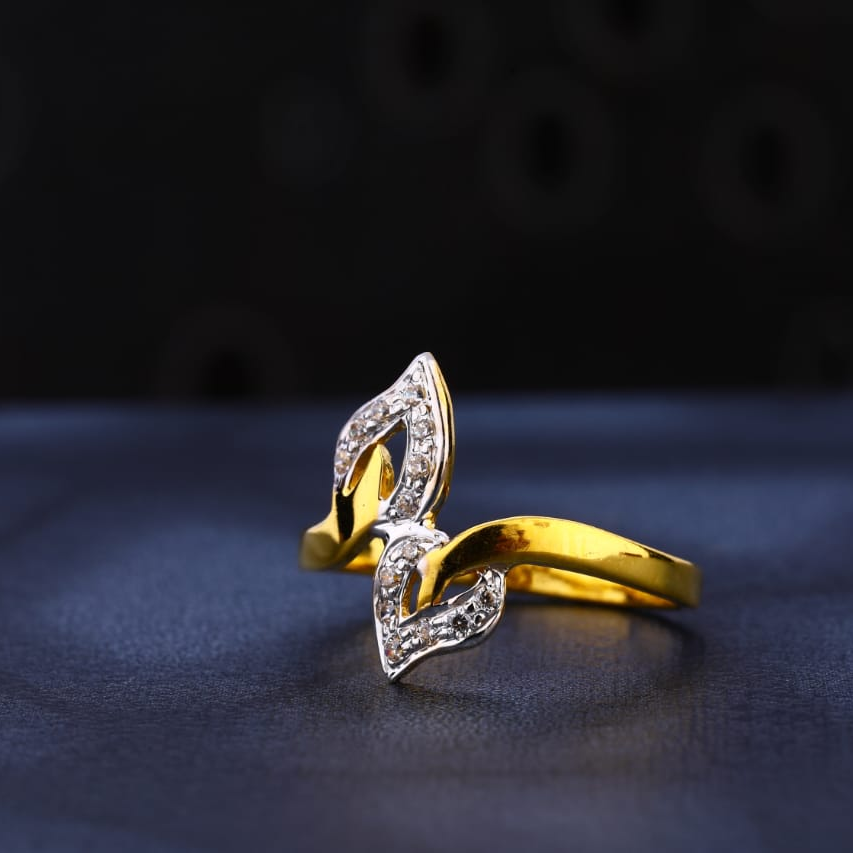 22KT CZ Gold Classic Ladies Ring LR985