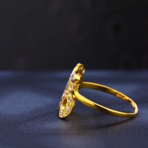 22KT Gold Hallmark Stylish Ladies Ring LR991