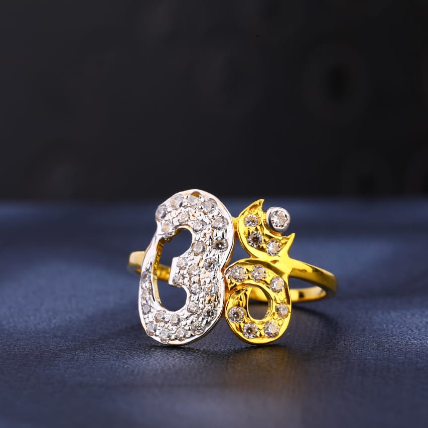 22KT Gold Hallmark Stylish Ladies Ring LR991