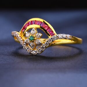 916 Gold CZ hallmark Women's Ring LR302