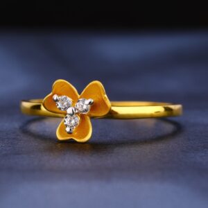 916 Gold CZ Delicate  Ladies Ring LR297