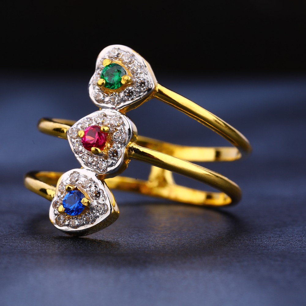 916 Gold CZ Ladies Ring LR294