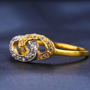 22CT CZ Gold Hallmark Classic Women's  Ring LR287