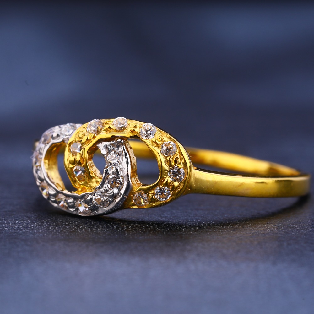 22CT CZ Gold Hallmark Classic Women's  Ring LR287