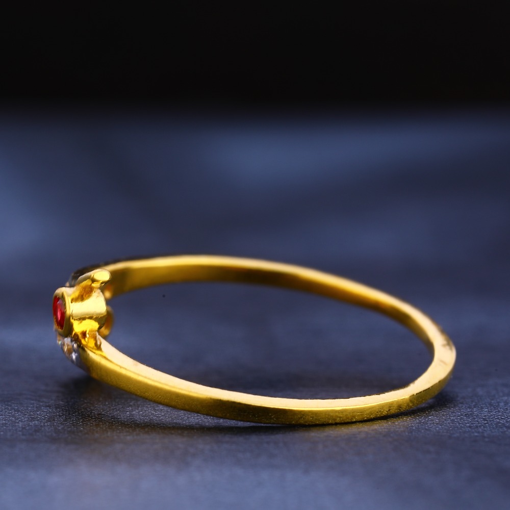 22CT CZ Gold Hallmark Women's Ring LR286 - Image 2