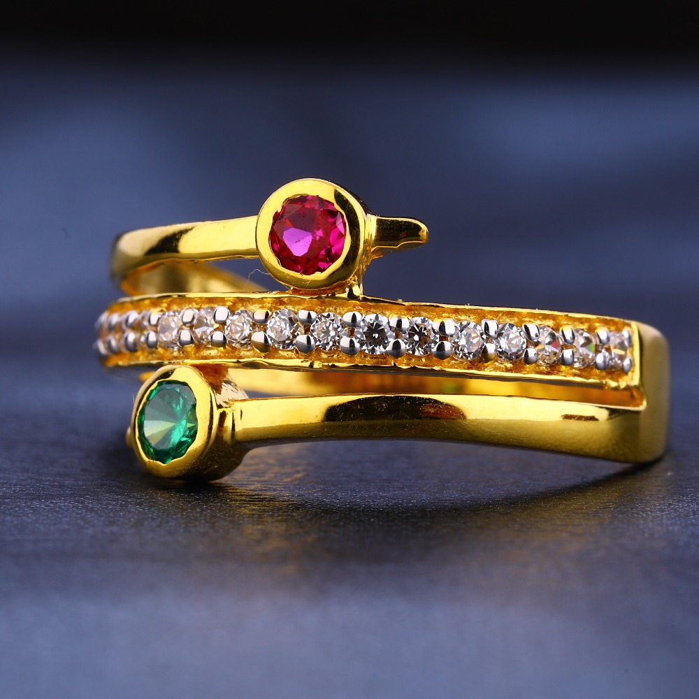 22CT CZ Gold Fancy Ladies Ring LR283