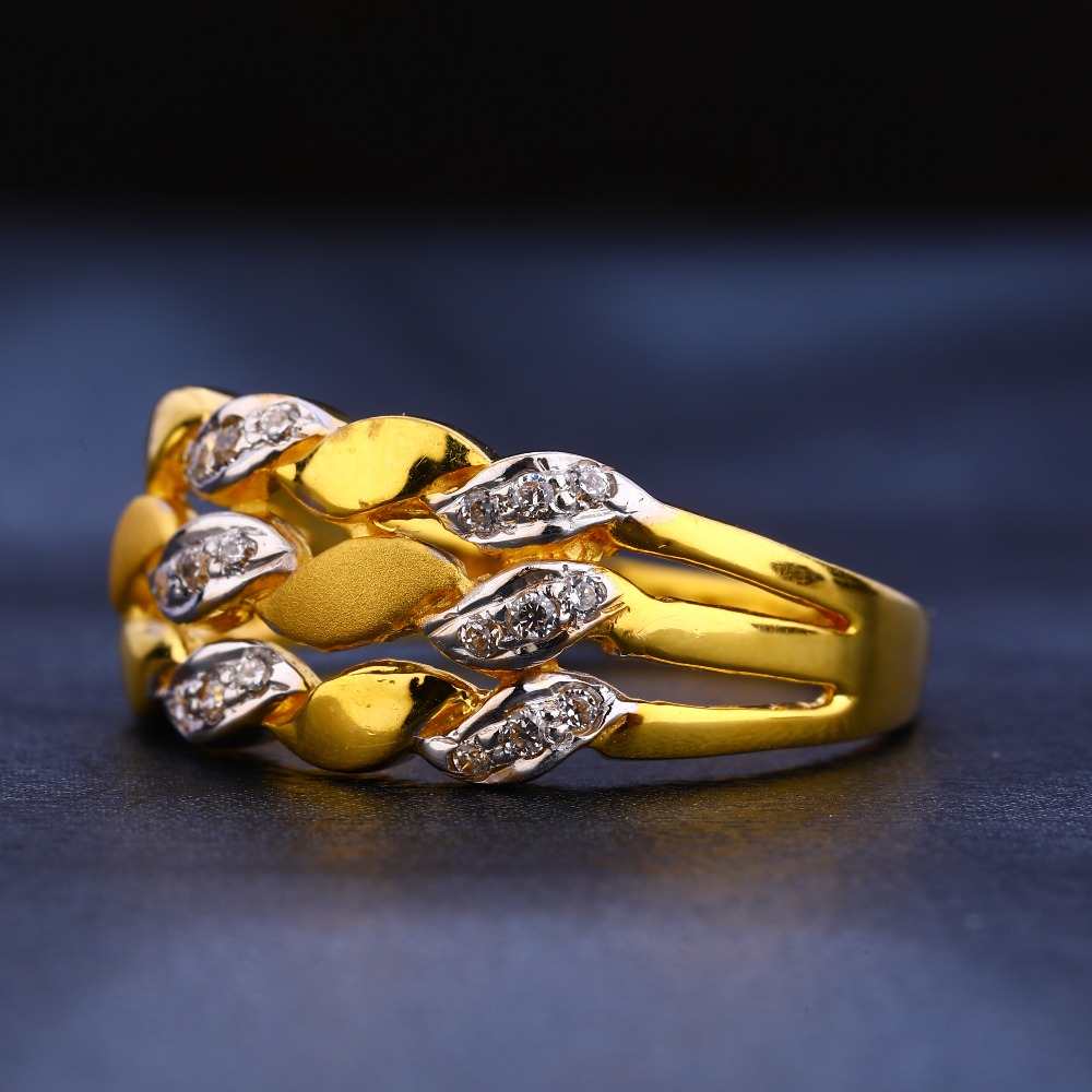 22CT CZ Gold Designer Ladies Ring LR280