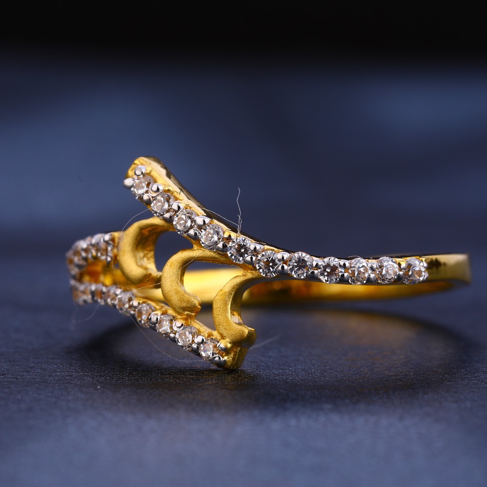 22KT CZ Gold Hallmark Designer Women's Ring LR272