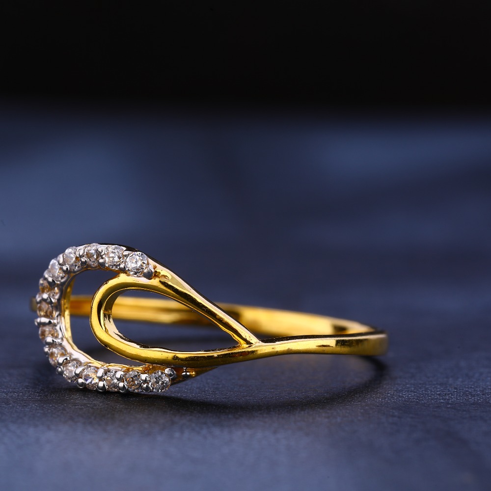 22KT CZ Gold Hallmark Classic Women's Ring LR271