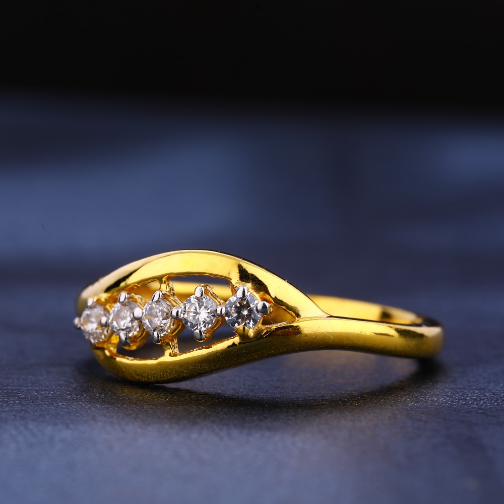 22KT CZ Gold fancy Ladies Ring LR267