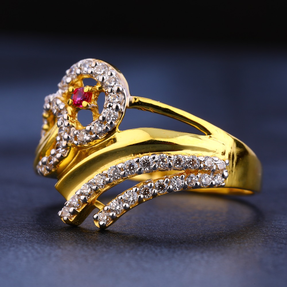 22KT CZ Gold Exclusive Ladies Ring LR266