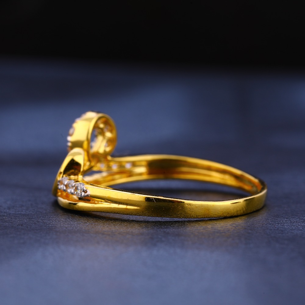 916 Gold Women's Stylish Hallmark Ring LR261 - Image 2