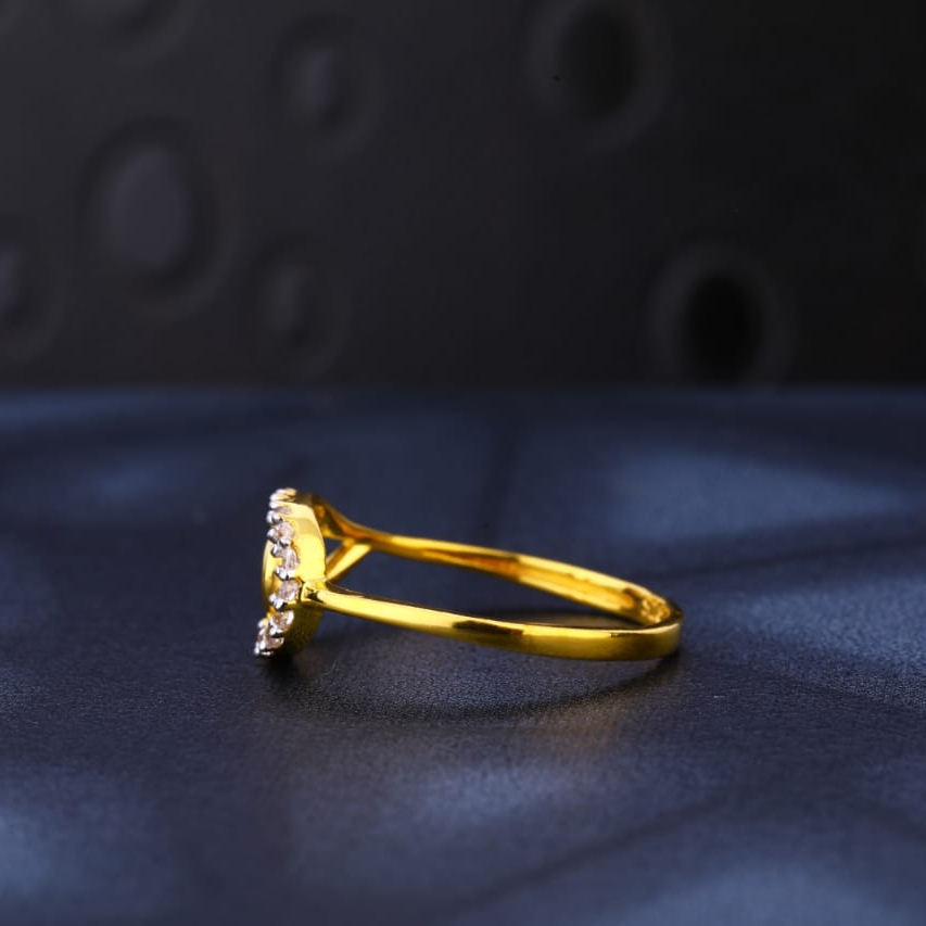 22KT Gold CZ Hallmark Fancy Ladies Ring LR924 - Image 2