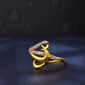 22KT Gold CZ Hallmark Exclusive Ladies Ring LR922