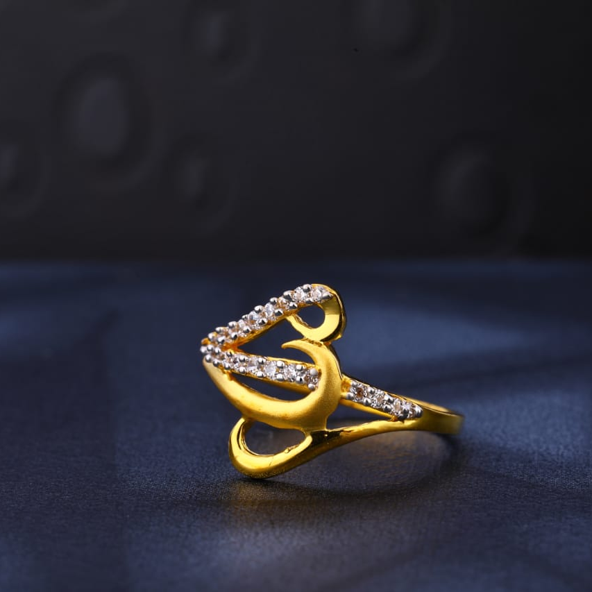 22KT Gold CZ Hallmark Exclusive Ladies Ring LR922