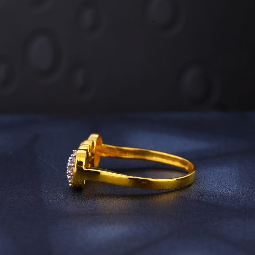 22KT Gold CZ Hallmark Designer Ladies Ring LR921 - Image 2