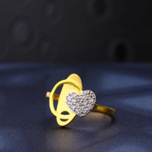 22KT Gold CZ Hallmark Classic Ladies Ring LR925