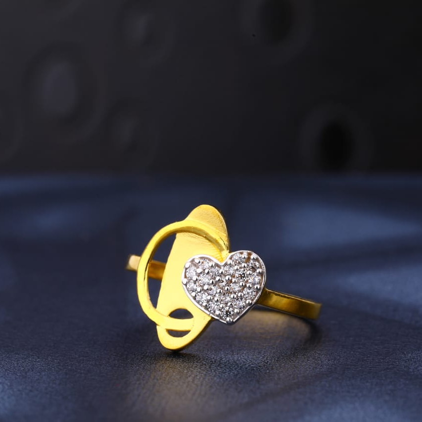 22KT Gold CZ Hallmark Classic Ladies Ring LR925