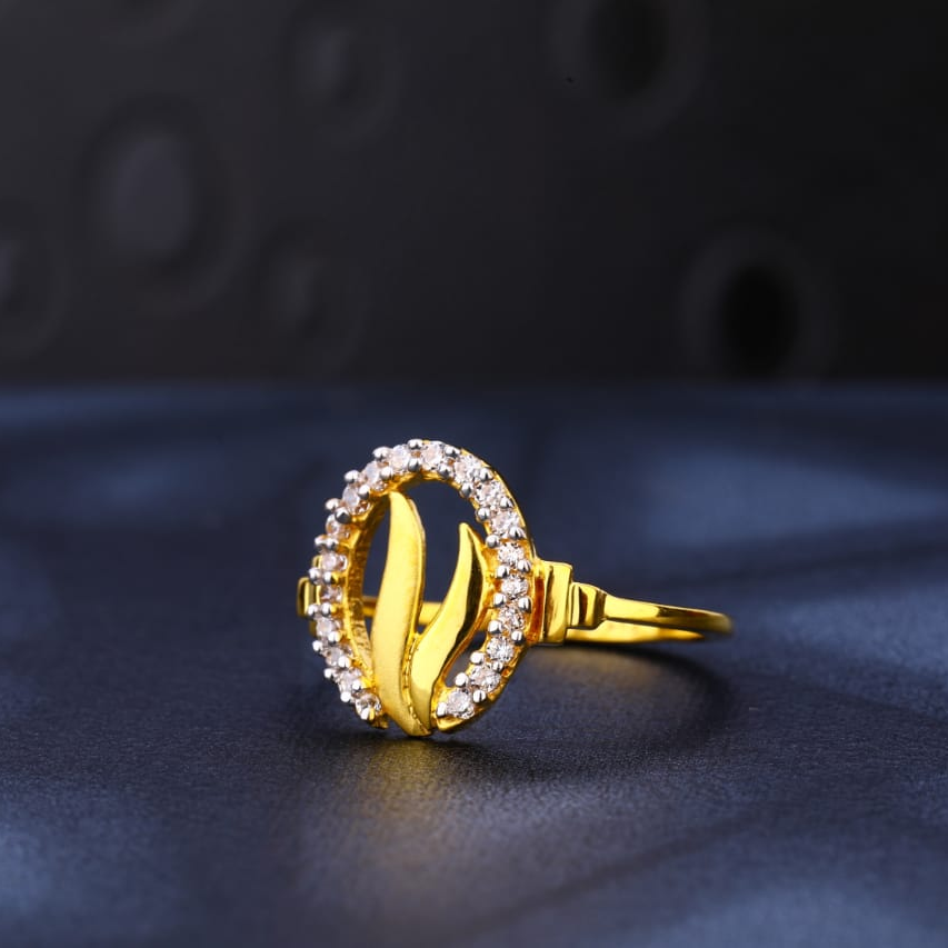 22KT Gold CZ Hallmark Ladies Ring LR926